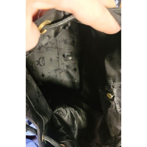 Auth MCM Black Jacquard Backpack - Picture 10 of 10
